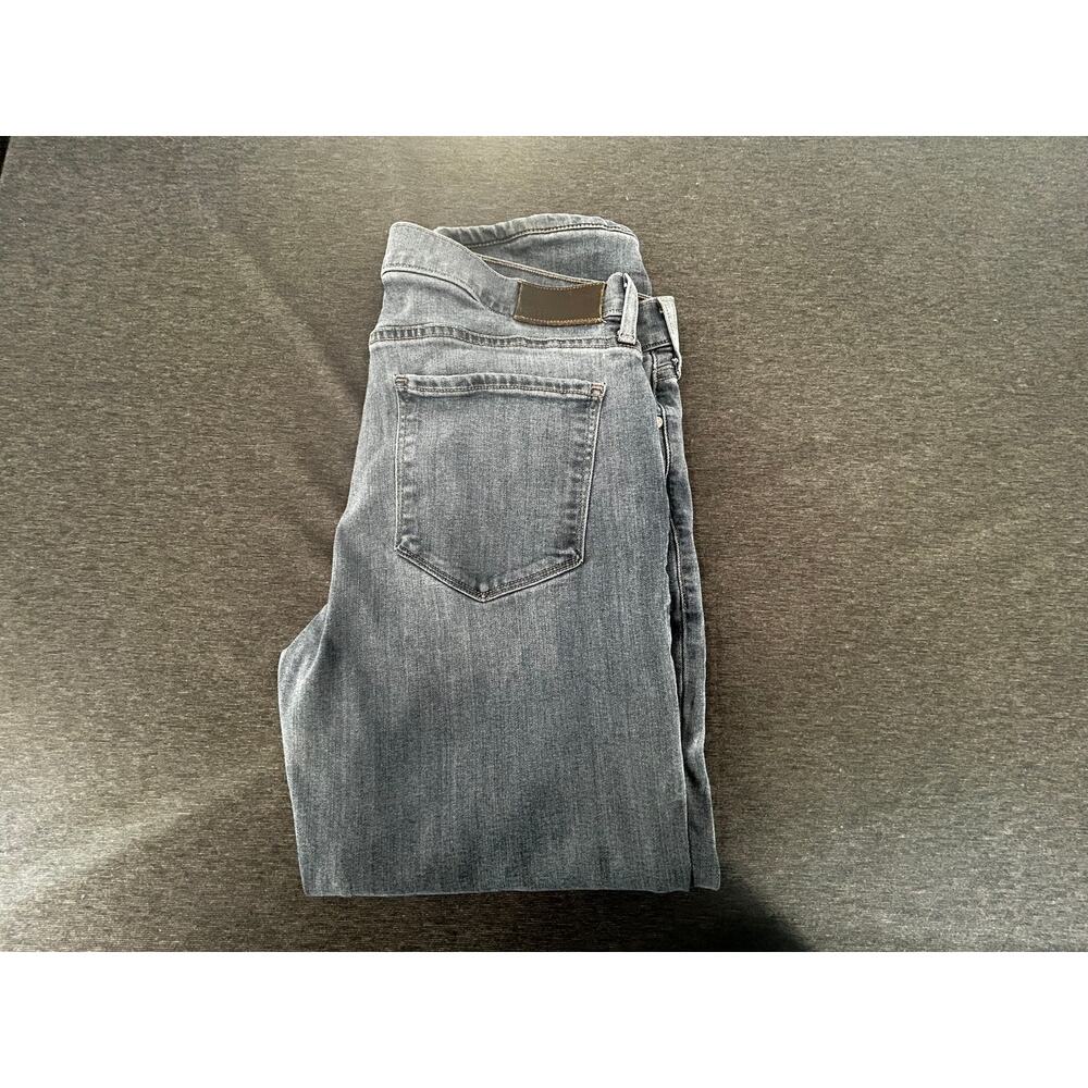 PAIGE Lennox Slim Fit Jeans Men's 34 Grey Black Faded Stretch Denim